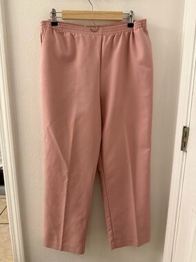 Alfred Dunner Dusty Pink Elastic Waist Pants